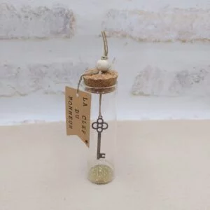 Fiole Clé du Bonheur couleur bronze