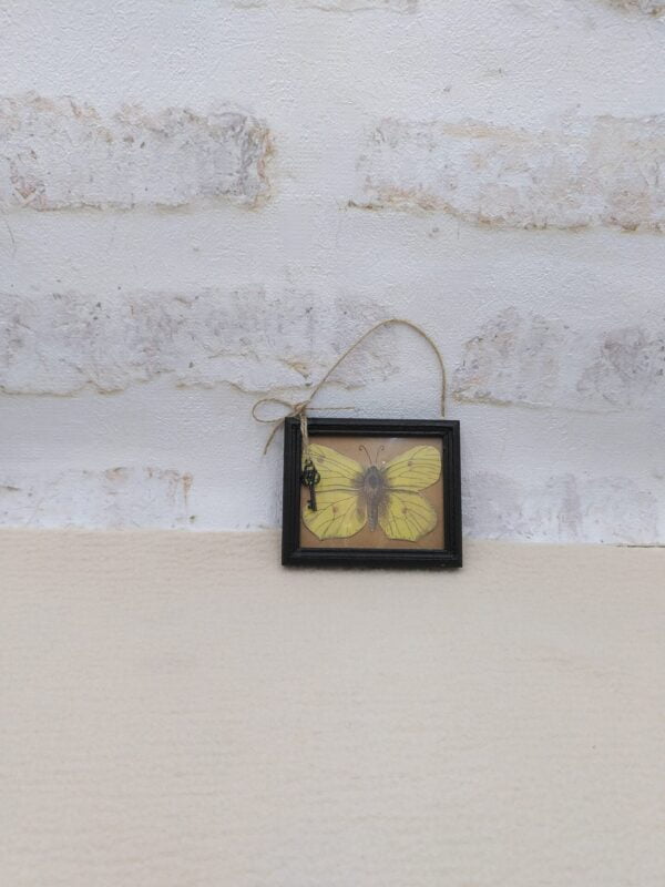 Minuscule cadre décor papillon jaune