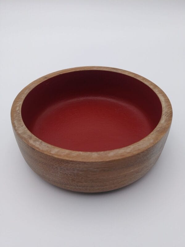 Vide-poche en bois couleur Terracotta